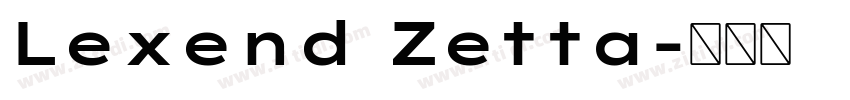 Lexend Zetta字体转换